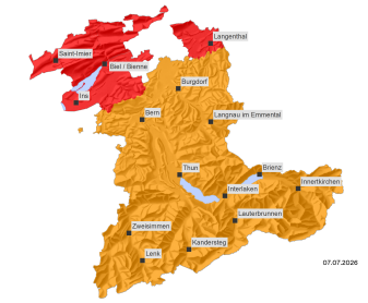 Erhebliche Waldbrandgefahr im ganzen Kanton Bern